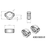 1 inch scope rings [25,4mm] | short Picatinny QD Ergo base JK-N