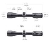 Vector Optics Alcance de rifle Continental 2-12x50 SFP 