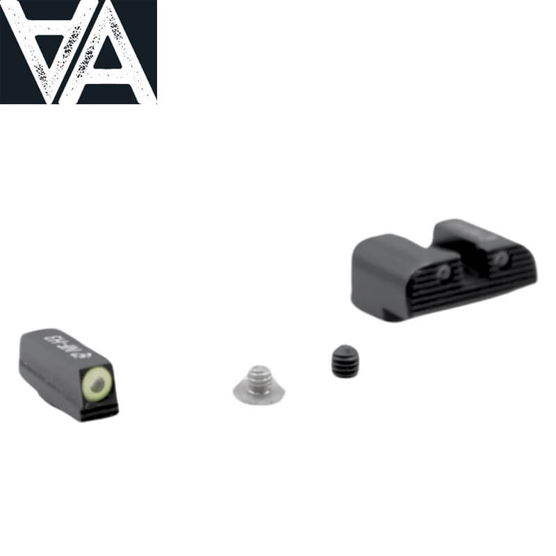 Glock 17, Glock 19, Glock 26 noche miras con tritio 