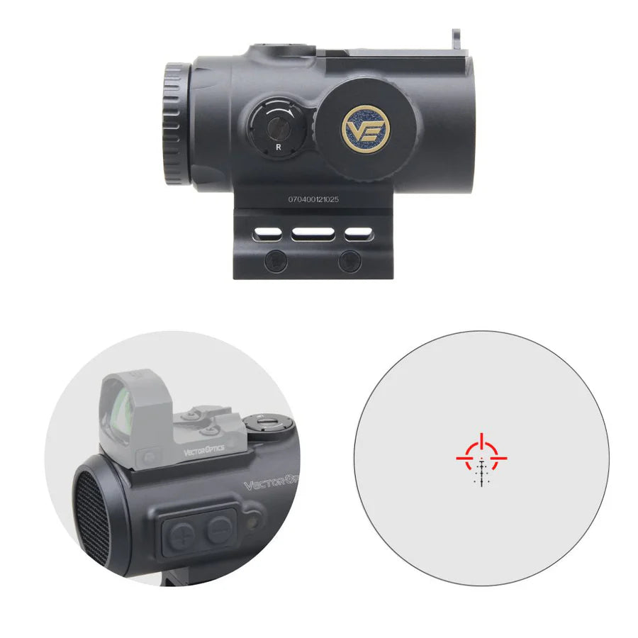Vector Optics Alcance de rifle de prisma ultra compacto Paragon 4x24 