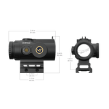 Vector Optics Alcance de rifle de prisma ultra compacto Paragon 4x24 