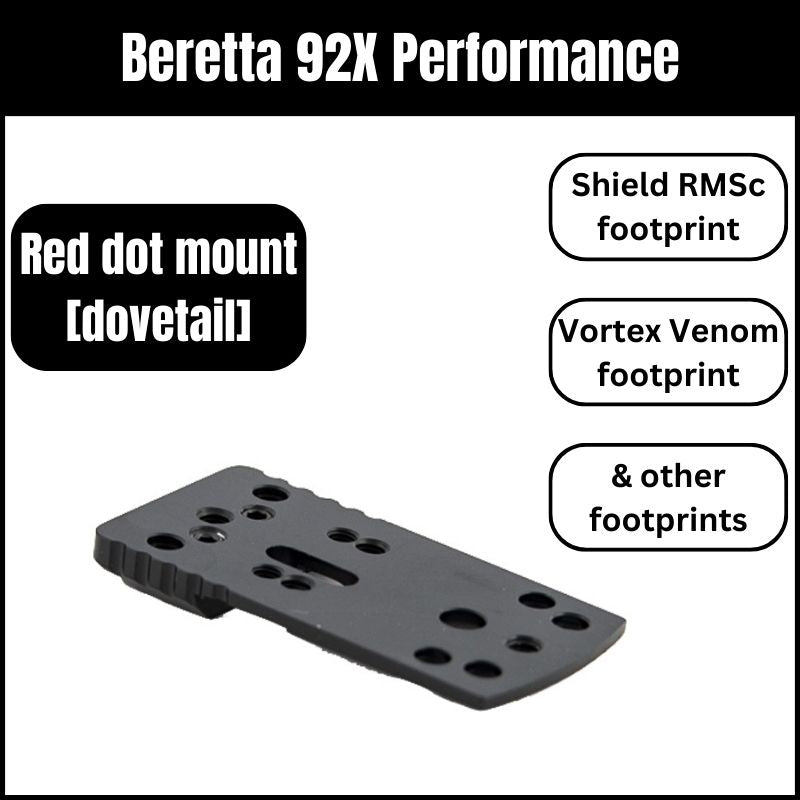 Beretta 92X Performance montura para visor de punto rojo universal | tipo A 