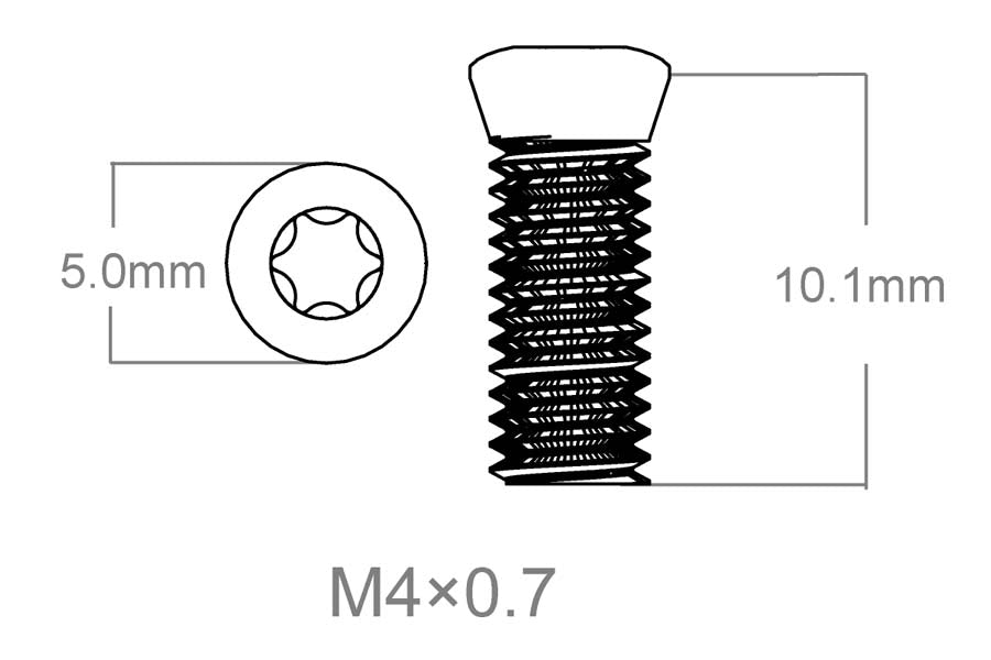 Juego de tornillos 3 piezas | M4x0.7 [T10] 