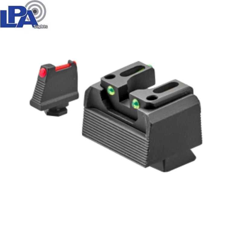 Conjunto de miras semi-ajustables Walther PDP Optics Ready | con fibra óptica tipo B 